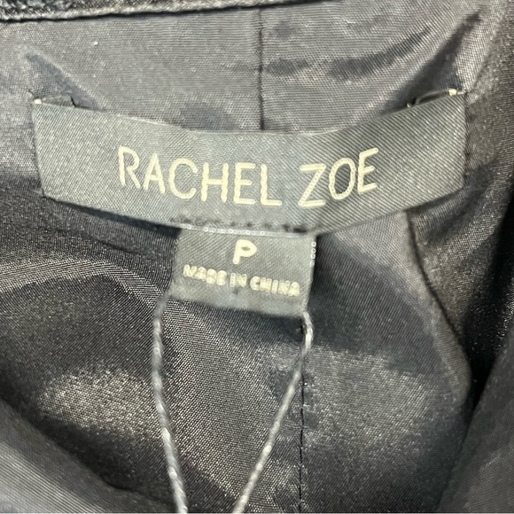 Rachel Zoe Bailey Sequined Zebra Pattern Cardigan Jacket Women Petite in Black - Picture 7 of 11